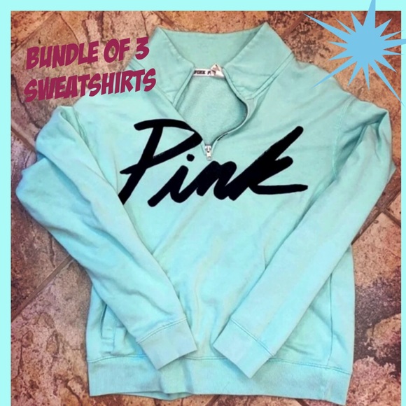 PINK Victoria's Secret Tops - Bundle: 3 Victoria Secret Sweatshirts /Size Small
